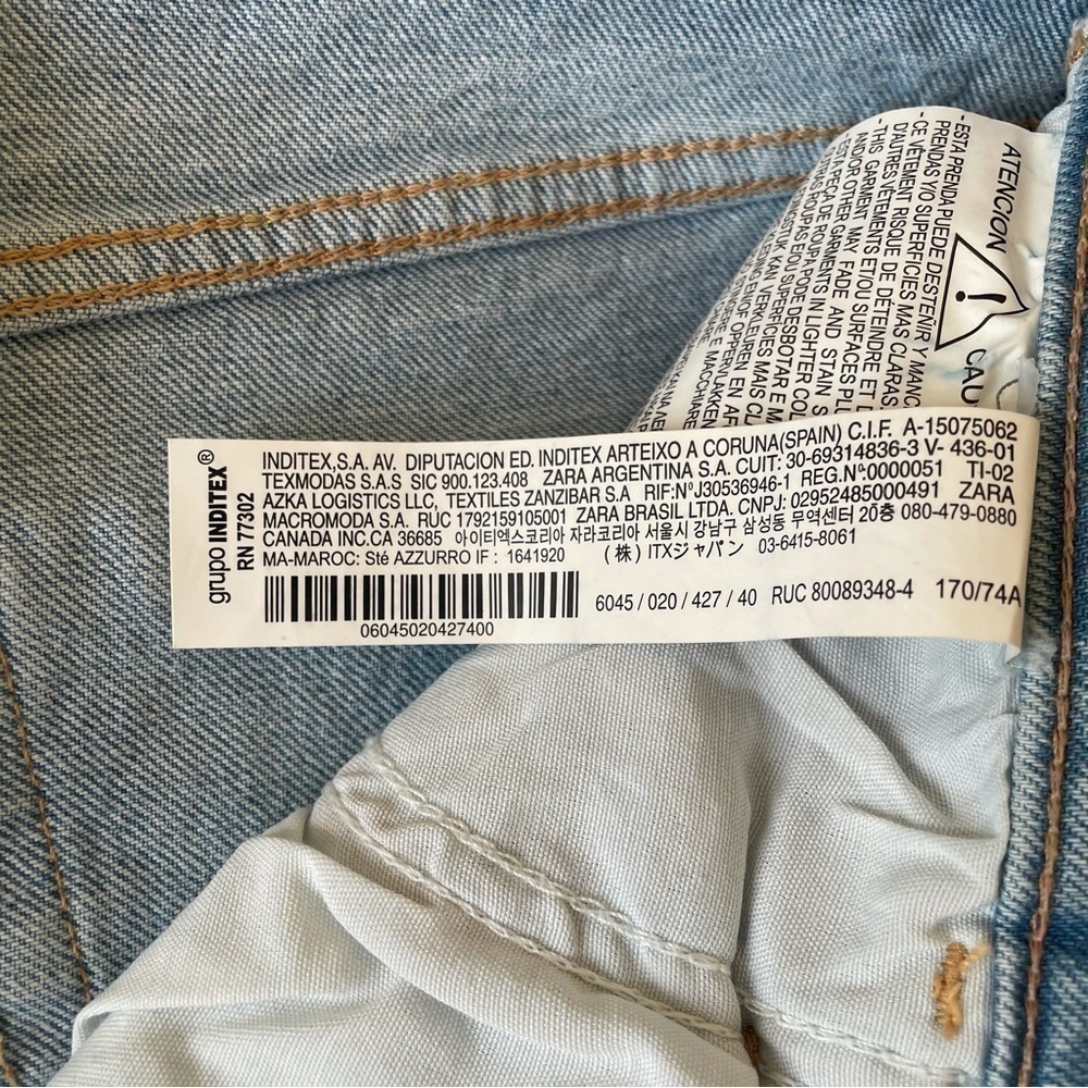 New ZARA NWOT High Rise TRF Barrel Jeans - Picture 5 of 8